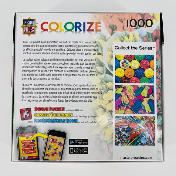 Master Pieces 1000 Piece Colorize "Totally Tulips" Jigsaw Puzzle - New/Sealed - Picture 7 of 13